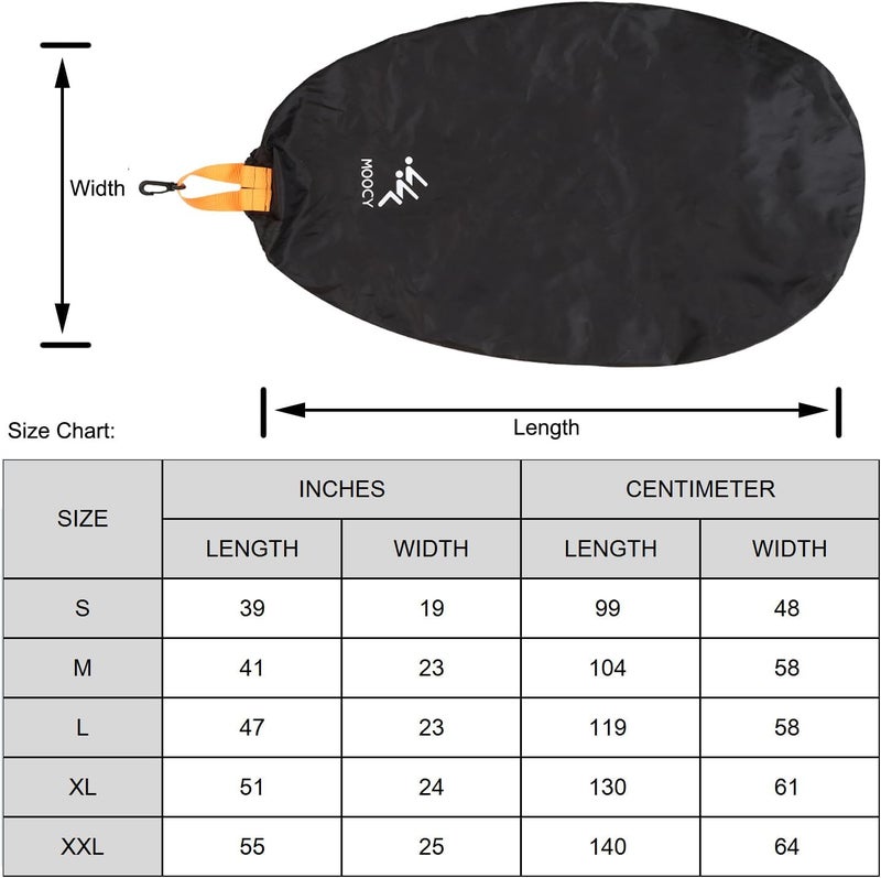 MOOCY Kayak Cockpit Cover - Waterproof Hole, Seat & Opening Protection Universal for Pelican, Wilderness System, Old Town, Sun Dolphin Sit in Kayaks Outdoor Storage & Travel Transport (XXL - 25"x55") - Image 2